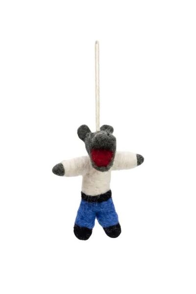 Handcrafted Wool Felt Bad Wolf Christmas Ornament