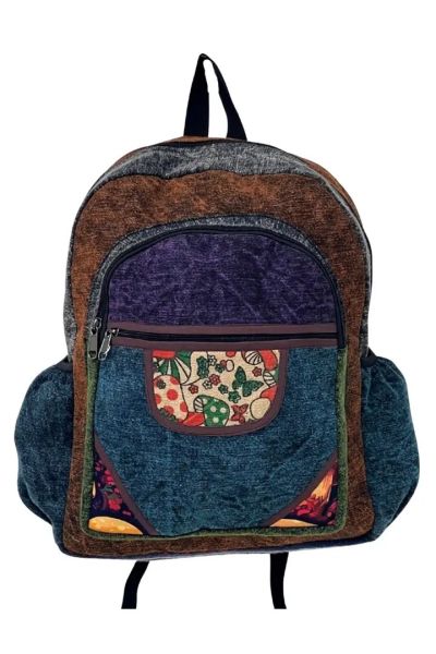 Earthy Bloom Tribal Hippie Cotton Backpack Bag