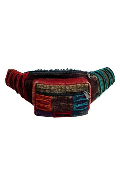 Razor Cut and Patchwork Boho Hippie Cotton Fanny Pack