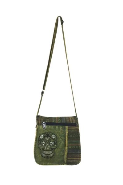 Boho Sugar Skull Hippie Tribal Messenger Bag