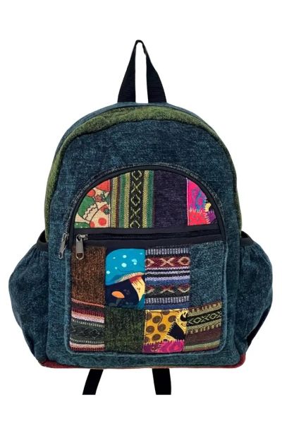 Nomad Spirit Patchwork Cotton Hippie Mini Backpack Bag