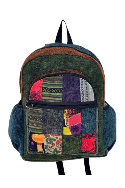 Nomad Spirit Patchwork Cotton Hippie Backpack Bag
