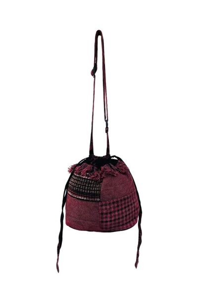 Handwoven Boho Drawstring Crossbody Bucket Bag