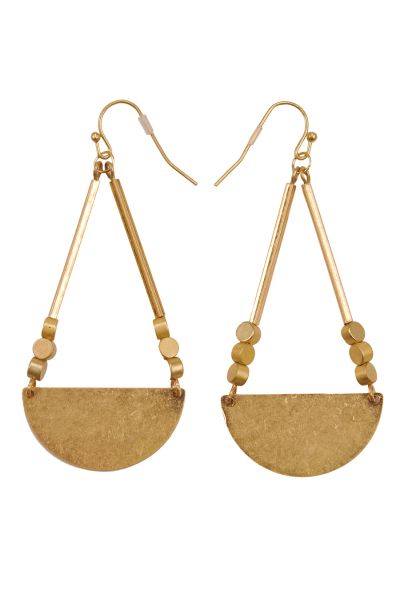 Worn Gold Drop Earringss