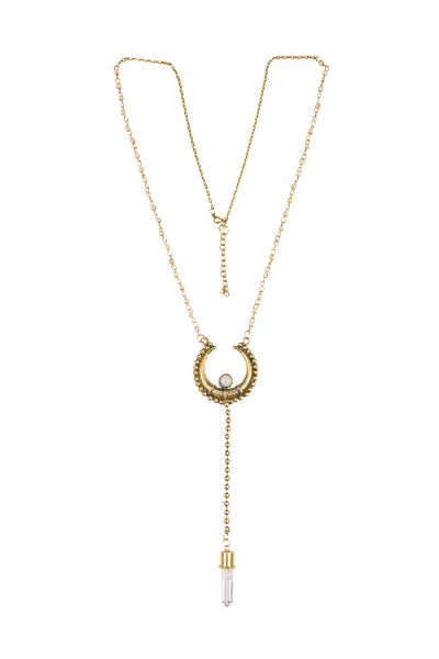 Crescent Lariat Necklace