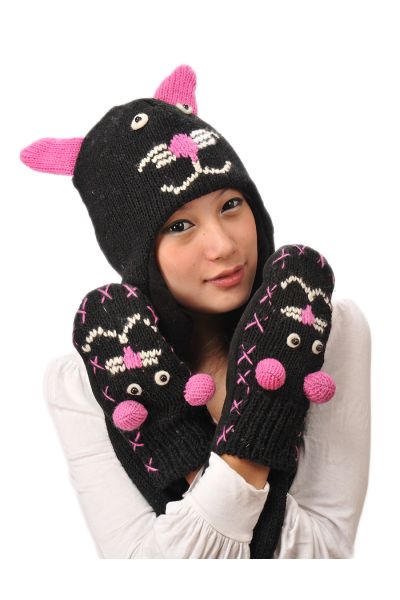 Cat Animal Hat w' Scarves
