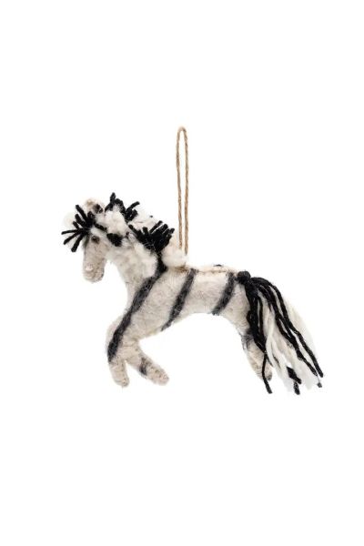 Handcrafted Wool Felt Horse Christmas Ornament