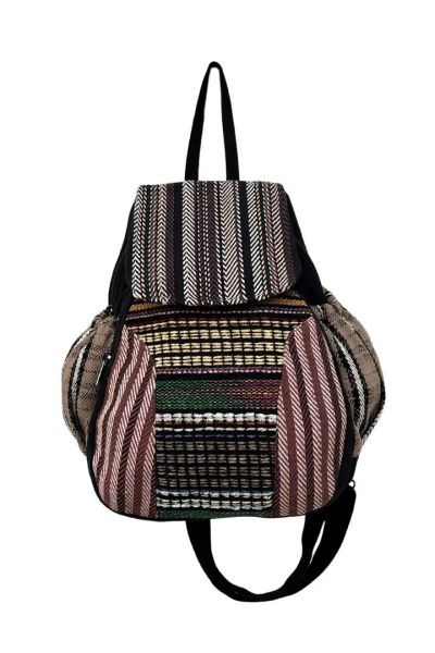 Ethnic Stripe Wooven Patchwork Boho Hippie Cotton Sling Bag