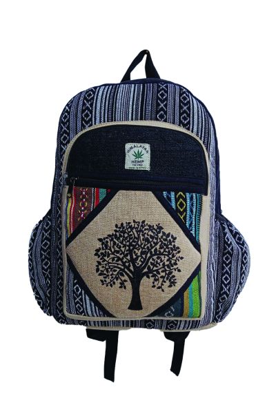 Tree of life Printed Hippie Boho Hemp Cotton Backpack Bag
