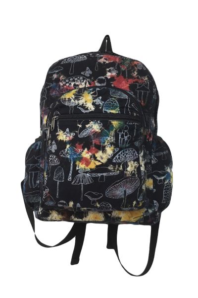 Hippie Tie Dye Mushroom Print Backpack Bag