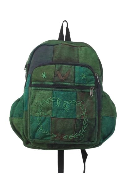 The Collection Royal Embroidered and Patchwork Hippie Cotton Large Backpack Bag