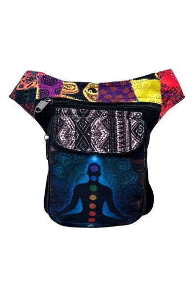 Seven Chakra Printed Boho Hippie Cotton Fanny Pack