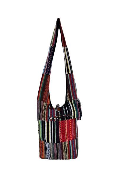 Tribal Patchwork Boho Hippie Cotton Hobo Bag