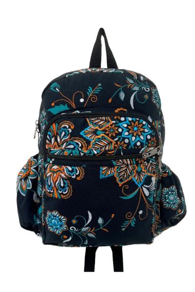 Flower Printed Boho Hippie Cotton Back Pack Bag