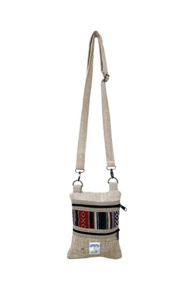 Hemp and Cotton Boho Hippie Passport Bag