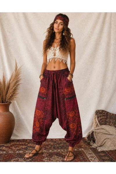Mystic Mandala Relaxed Fit Hippie Harem Pants