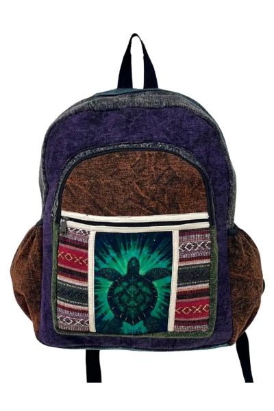 Tortoise Printed Boho Hippie Cotton Back Pack Bag