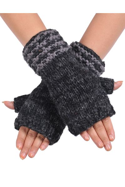 Melange Basic Knitted Woolen Handwarmer