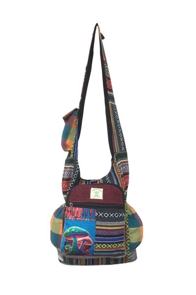 Psychedelic Mushroom Tribal Hippie Hobo Bag