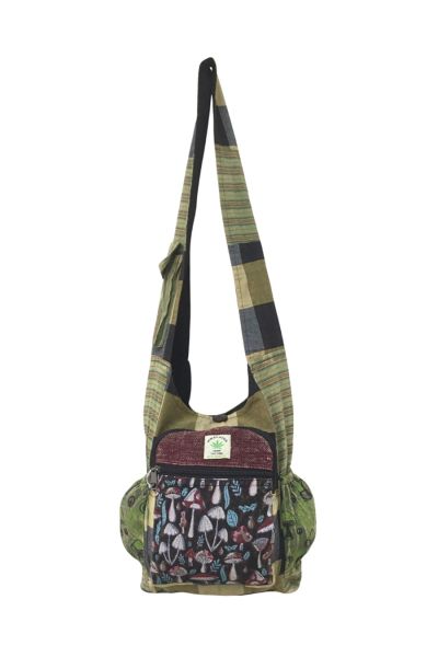Boho Mushroom Patch Hippie Hobo Bag