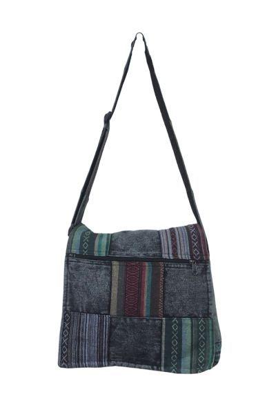 The Collection Royal Stonewashed Patchwork Hippie Laptop Bag