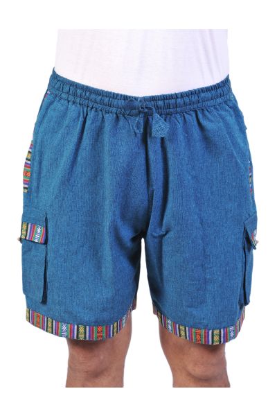Striped Border Cotton Shorts [TURQUOISE] [MTR2303-T-S/M]