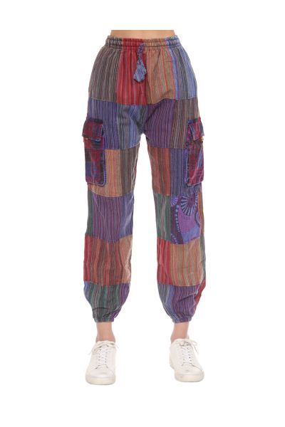 Cotton Stonewashed Patches Unisex Joggers