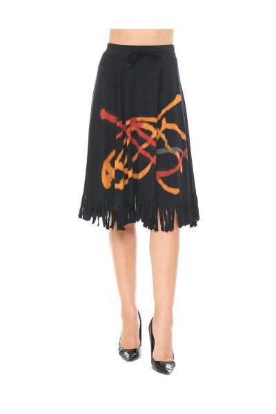 Hand Painted and Dyed Skirt