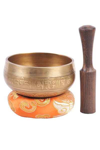 Plain Etched Om Tibetan Singing Bowl