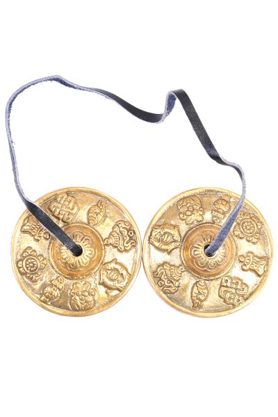 8 Auspicious Symbols Finger Cymbals Tibetan Tingsha