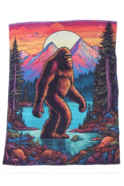 Flannel Fleece Hippie Boho Throw Blanket Hippie Sasquatch