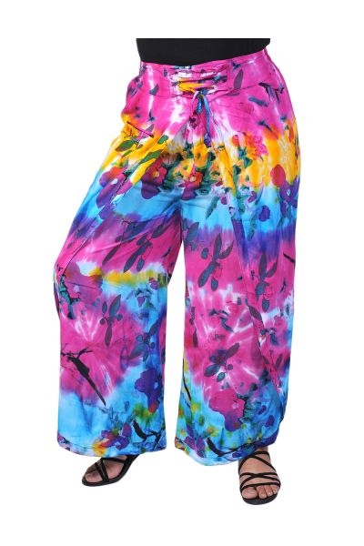 Rayon Print Butterfly Trouser [PINK] [UF2314-PN-S/M]