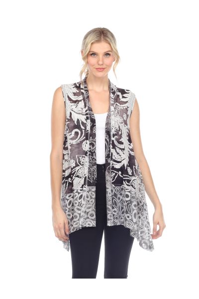 Sleeveless Sheer Cardigan