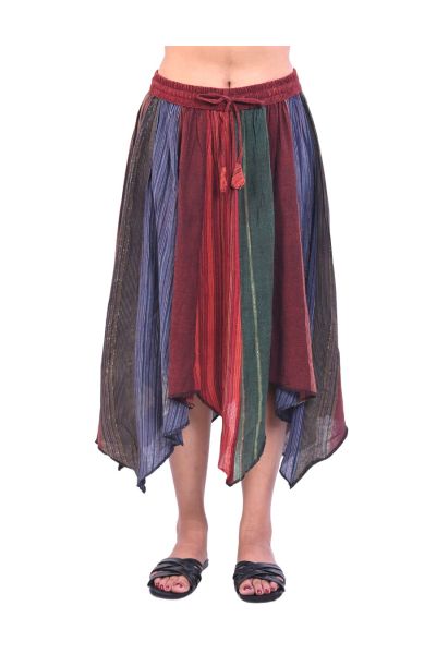 The Collection Royal Boho Patchwork Asymmetrical Skirt