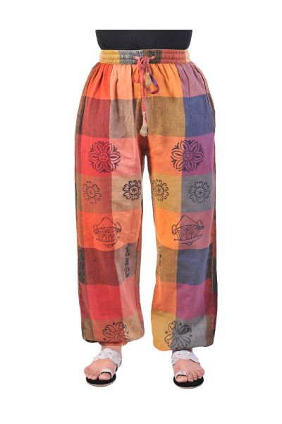 Colorful Hand Printed Women's Joggers