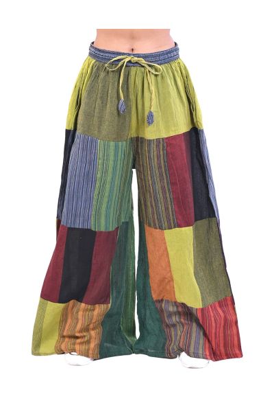The Collection Royal Boho Patchwork Hippie Palazzo Pants