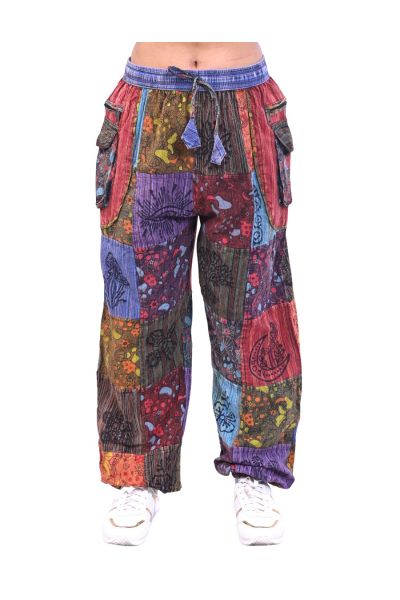The Collection Royal Boho Celestial Grove Patchwork Harem Pants