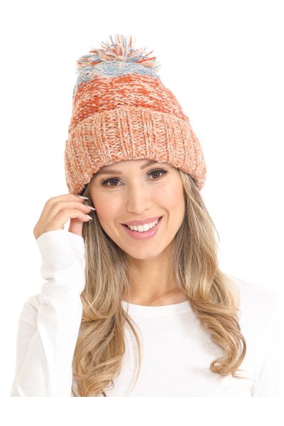 Melange Woolen Beanie Hat