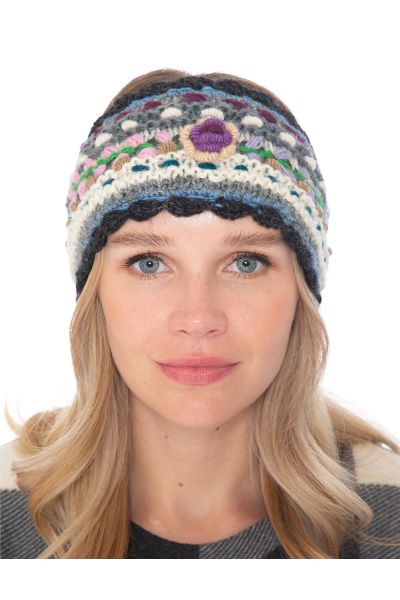 Floral Knitted Woolen Headband