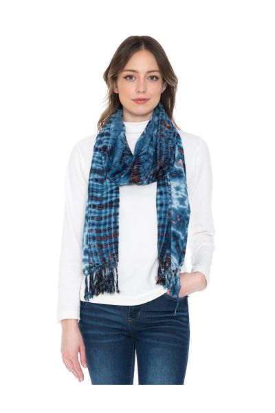Deep Dyed Tie Dye Scarves