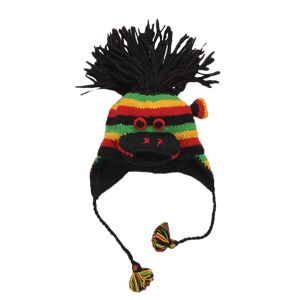 RASTA MONKEY FACED ANIMAL HAT