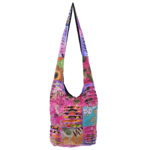 The Collection Royal Floral Printed Patch Cotton Hobo Bag